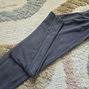 Victoria's Secret Grey Cotton Double Waffle Knit Leggings Medium